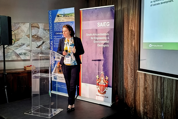 Bronwen Klaas of Knight Pi&eacute;sold Southern Africa Contributes Calcrete Characterisation Expertise at SAIEG Seminar
