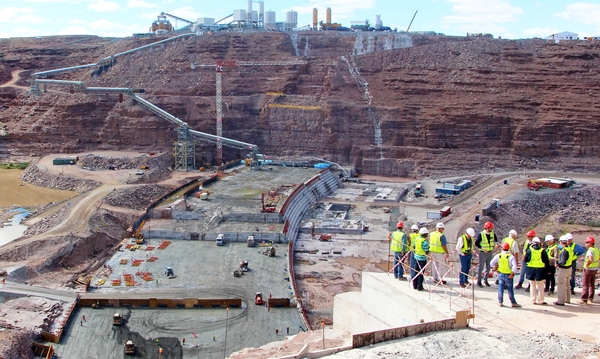 ICOLD 2016 Study Tour Visits Neckartal Dam Site